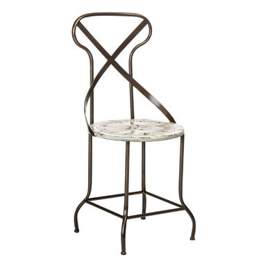 Cream Seat Metal Chair | Artisan