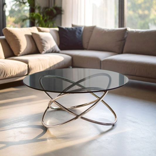Cassy Smoked Glass Top Coffee Table
