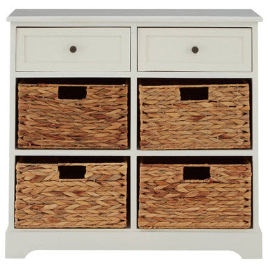 Vermont Ivory 2 Drawer 4 Baskets Cabinet
