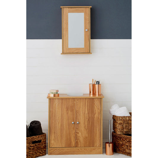 Portland Oak Veneer Under Sink Cabinet