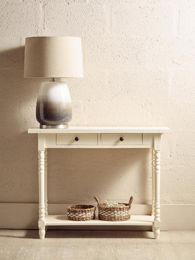 Heritage 2 Drawers White Console Table