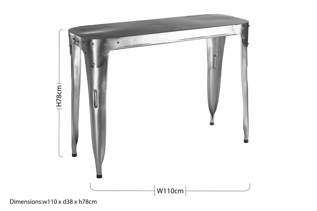 Silver Aerofoil Style Console Table | Avro