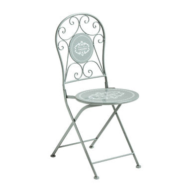 Grey Metal Chair | Cafe Cassis