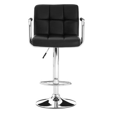 Black Leather Effect Bar Chair | Starz