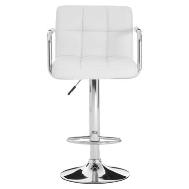 White Leather Effect Bar Chair | Starz