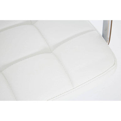 White Leather Effect Bar Chair | Starz