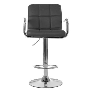 Grey Leather Effect Bar Chair | Starz