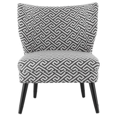 Regents Park Greek Key Design Accent Chair with Wingback Design