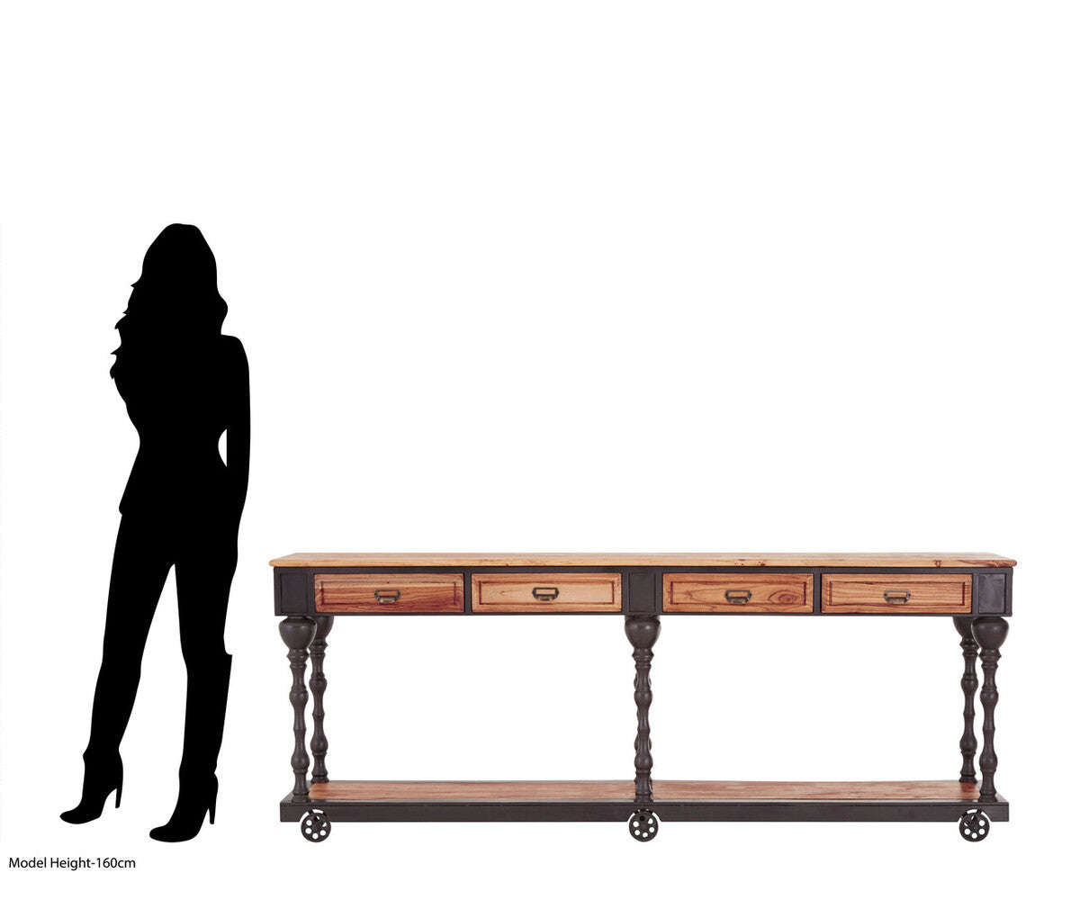 New Foundry 4 Drawers Console Table