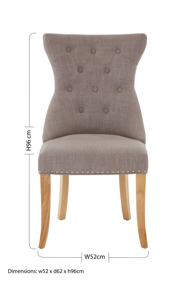 Mink Linen Dining Chair | Regents Park