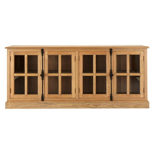 Lyon Oak Wood Sideboard with Washed Grey Finish