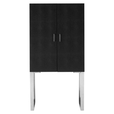Black Faux Shark Skin Small Cabinet | Pacific