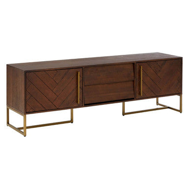 Brando Acacia wood Effect Media Unit