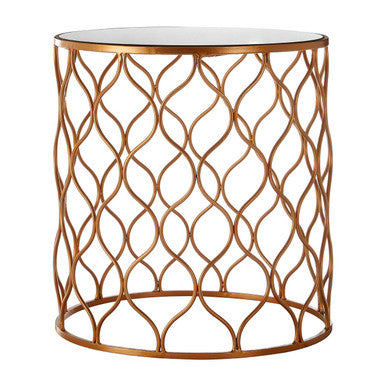 Avantis Set Of Two Mirrored Top Copper Tables