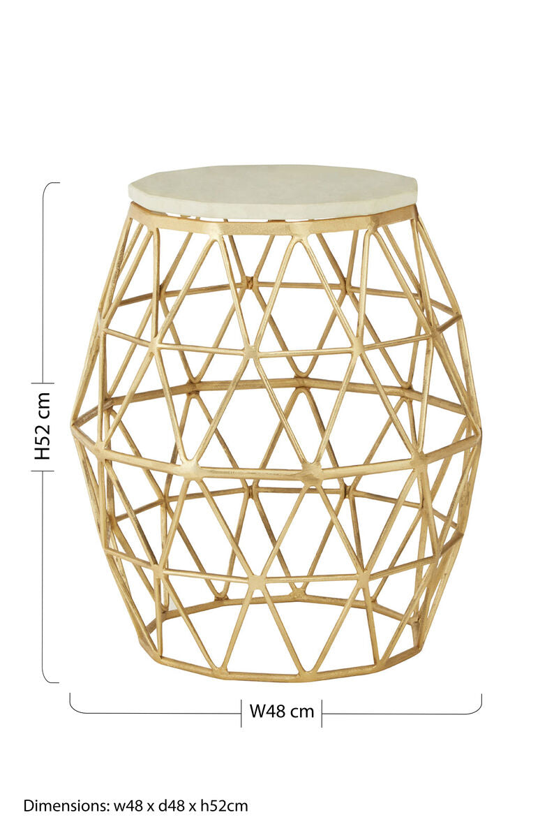 Templar Aluminium And Stone Side Table