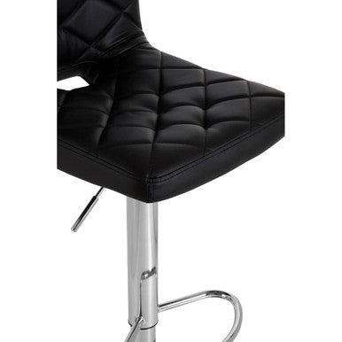 Black Faux Leather Bar Chair | Tara