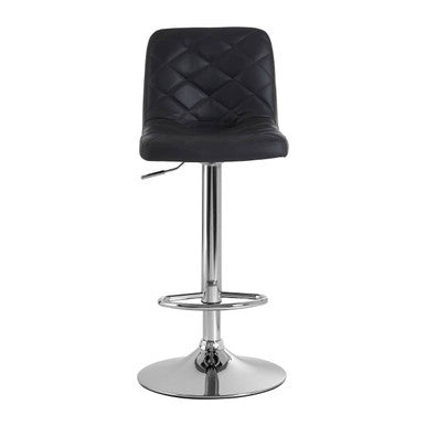 Grey Faux Leather Bar Chair | Tara