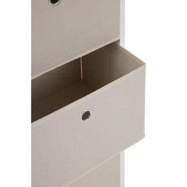 4 Natural Fabric Drawers Cabinet | Lindo