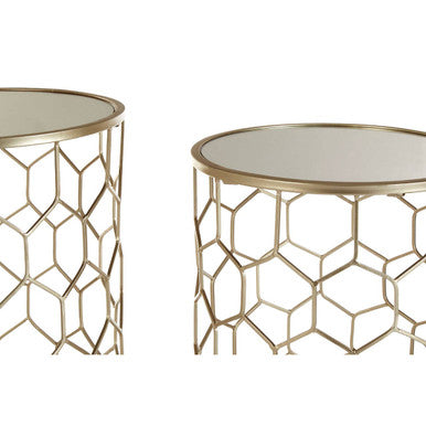 Arcana Set Of Two Honeycomb Side Tables.