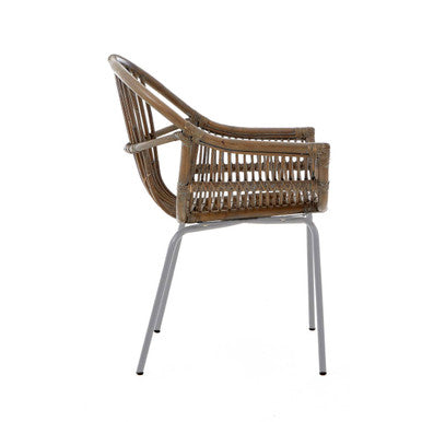 Lagom Grey Wash Natural Rattan Chair