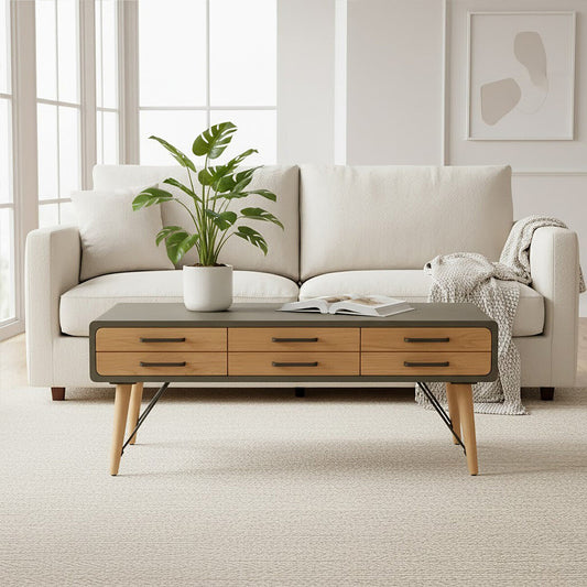Trinity Coffee Table With Six Drawers