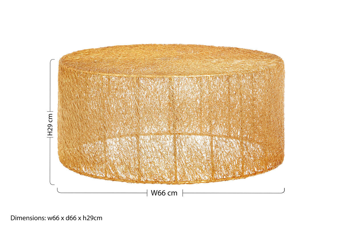 Templar Iron Coffee Table With Gold Finish