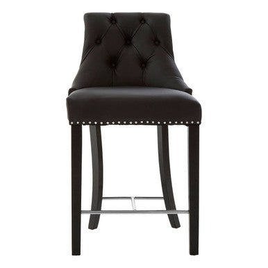 Black Faux Leather Bar Chair | Regents Park