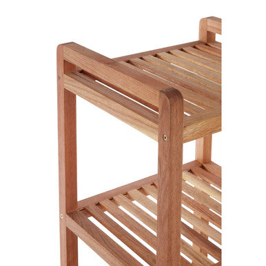 ARLA 3 Tier Walnut Wood Bathroom Trolley