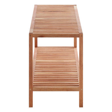 ARLA Walnut Wood Two Tier Storage Shelf Unit