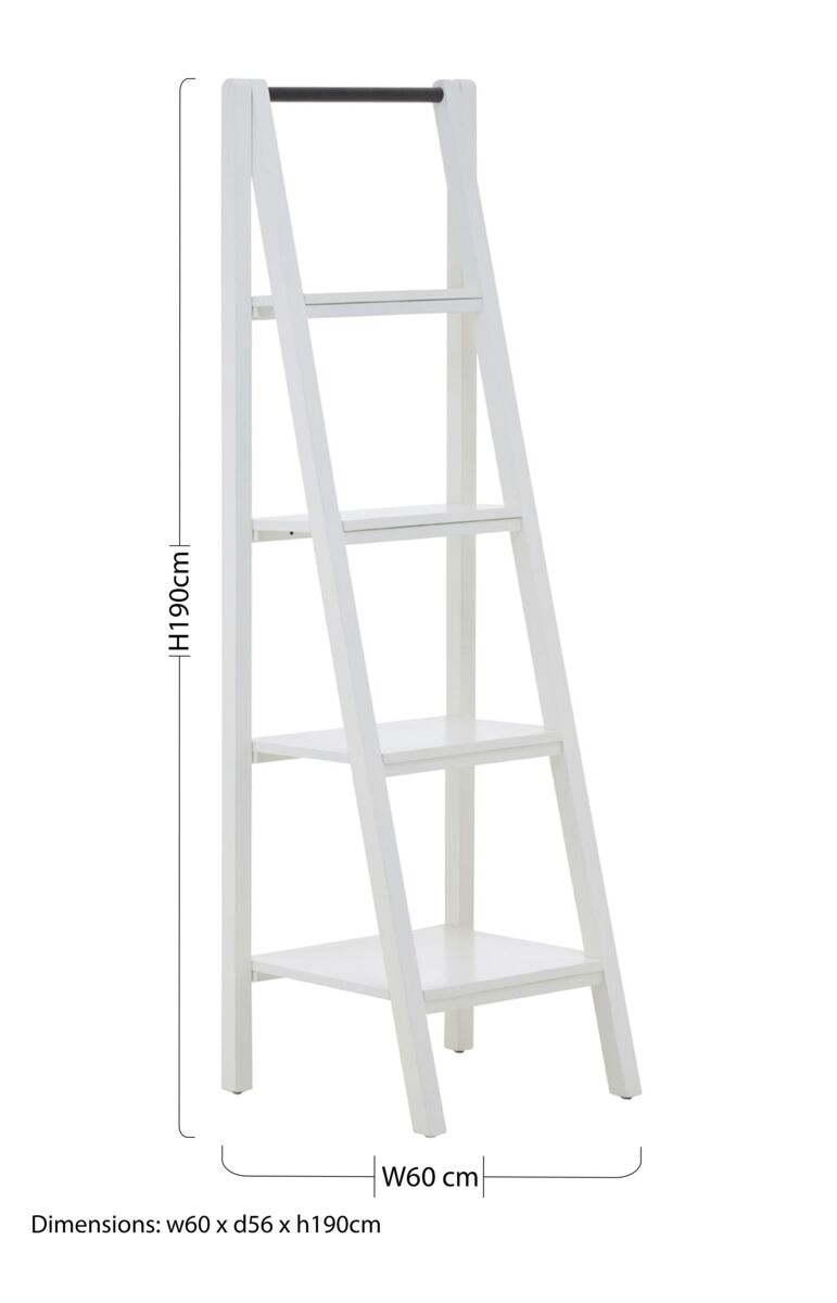 White 4 Tier Shelf Unit | Dayak