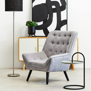Stockholm Grey Curved Chair