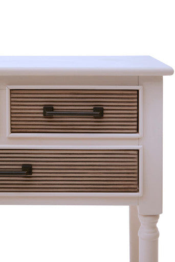 Heritage 3 Drawers Pearl White Console Table