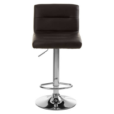 Black Seat Bar Stool with Chrome Base | Baina