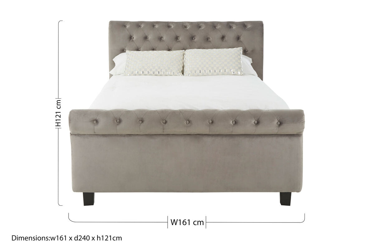 Grey Ottoman King Bed | Orlando