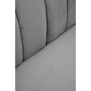 3 Seater Grey Velvet Sofa, Hansa