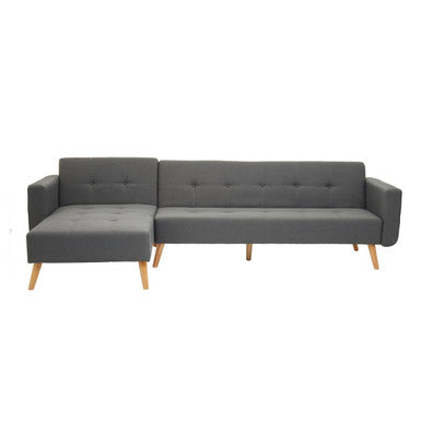 Grey Linen Corner Sofas Bed, Hansa Hagen