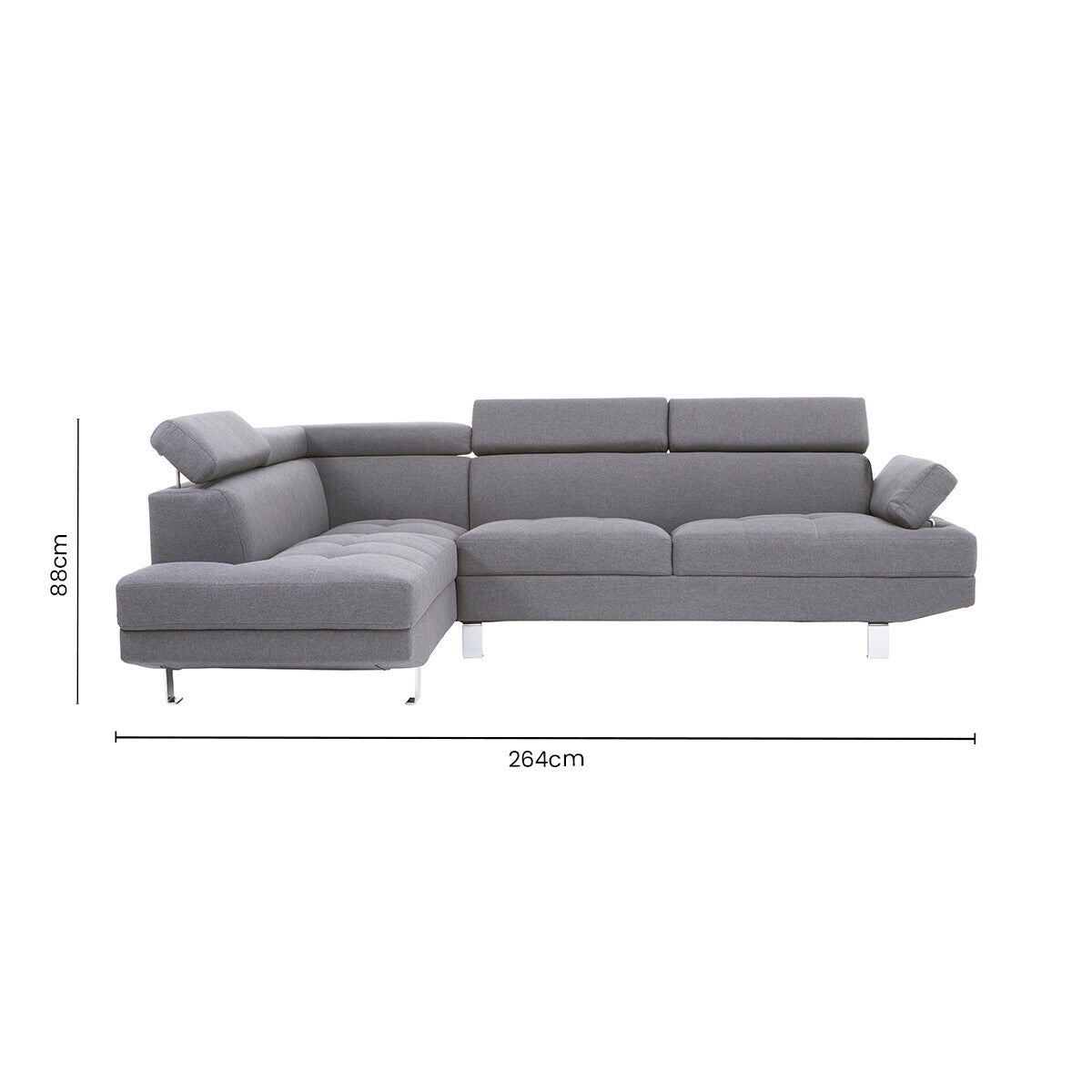 Grey Linen Corner Sofas | Hanover