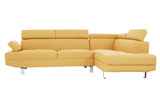 Ochre Linen Corner Sofas, Hanover