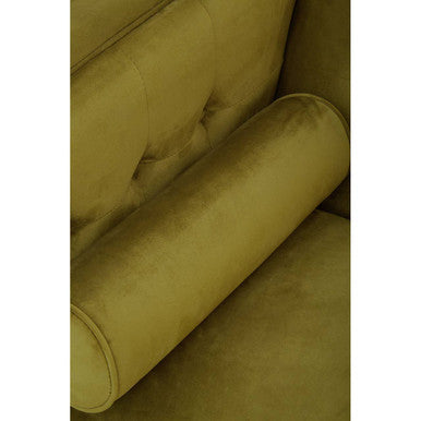 3 Seater Olive Velvet Sofa | Helia