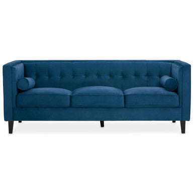 3 Seater Blue Velvet Sofa | Helia