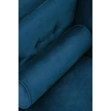 3 Seater Blue Velvet Sofa | Helia