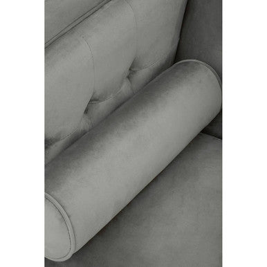 3 Seater Grey Velvet Sofa | Helia