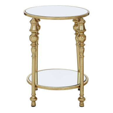 Marcia 2 Tier Gold Finish Side Table