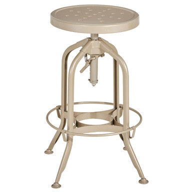 Gator Champagne Finish Adjustable Bar Stool