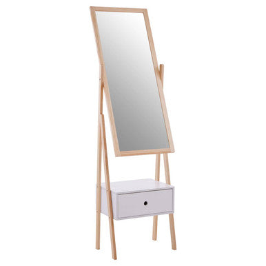 Single Drawer Floor Mirror | Rostok