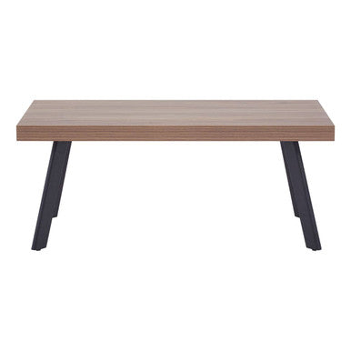 Natural Wood Rectangular Coffee Table with U-Shaped Base | Oakwill