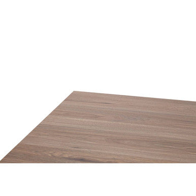 Natural Wood Rectangular Coffee Table with U-Shaped Base | Oakwill