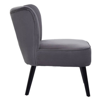 Regents Park Grey Velvet Chair