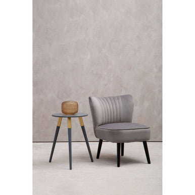 Regents Park Grey Velvet Chair