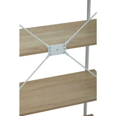 Bradbury Five Tier Natural Oak Shelf Unit